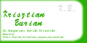 krisztian burian business card
