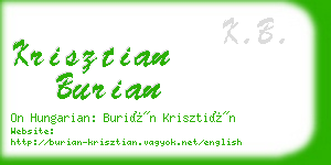 krisztian burian business card